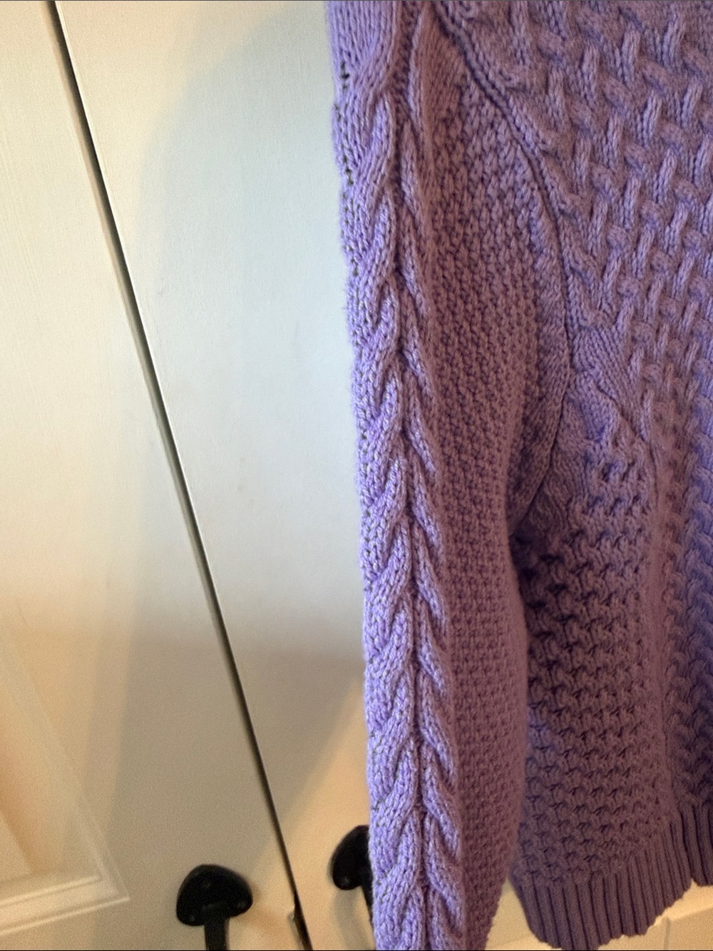 Context from Lord and Taylor Women's Large cropped knit Lilac pullover sweater - Picture 4 of 8